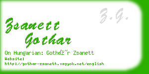 zsanett gothar business card